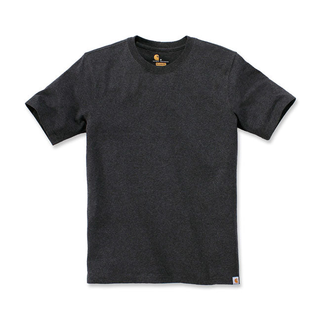 Carhartt Solid T-Shirt Carbon Heather - FREE UK Shipping, FREE 365 Day Returns | Moto Central