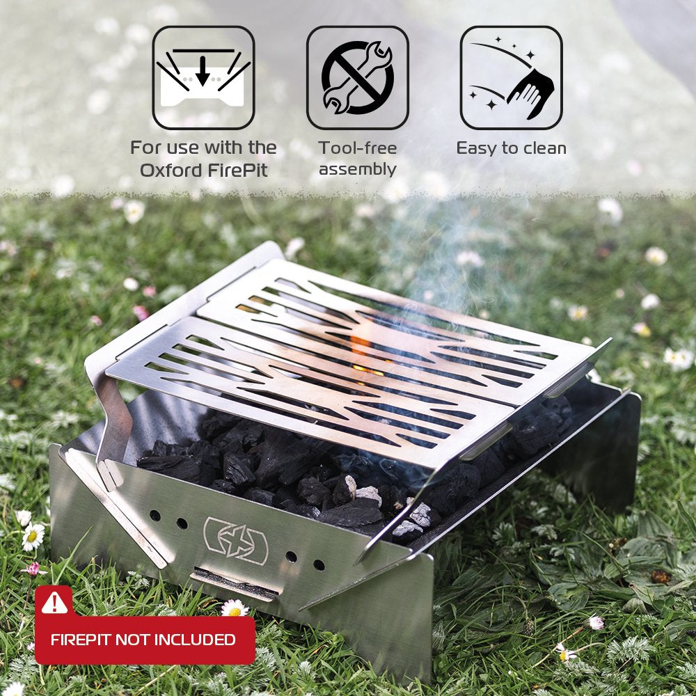 Oxford Fire Pit Grill Silver For Motorcycle Panniers  - FREE UK Shipping, FREE 365 Day Returns | Moto Central