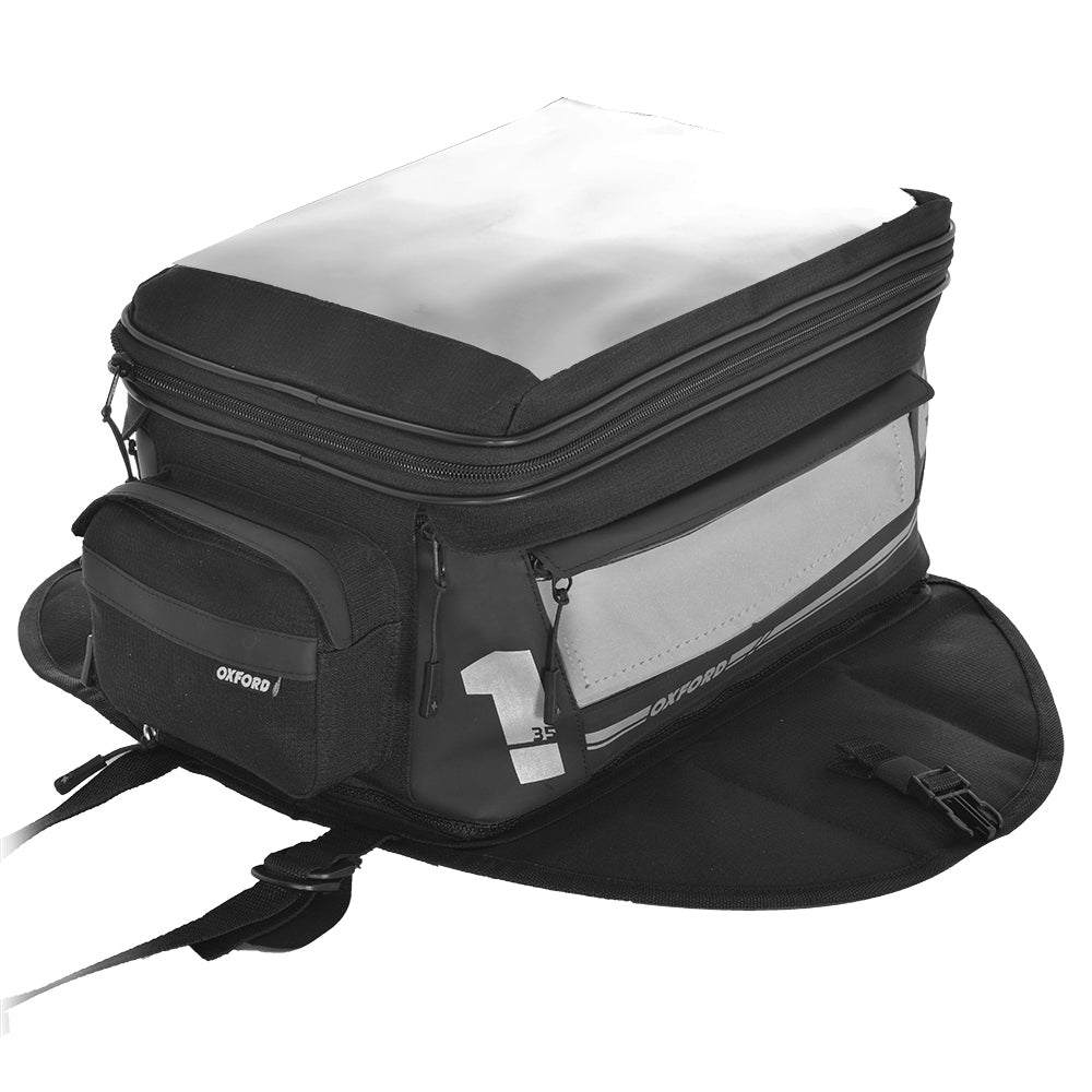 Oxford F1 Magnetic Large Tank Bag Black / Grey - 35 Litres