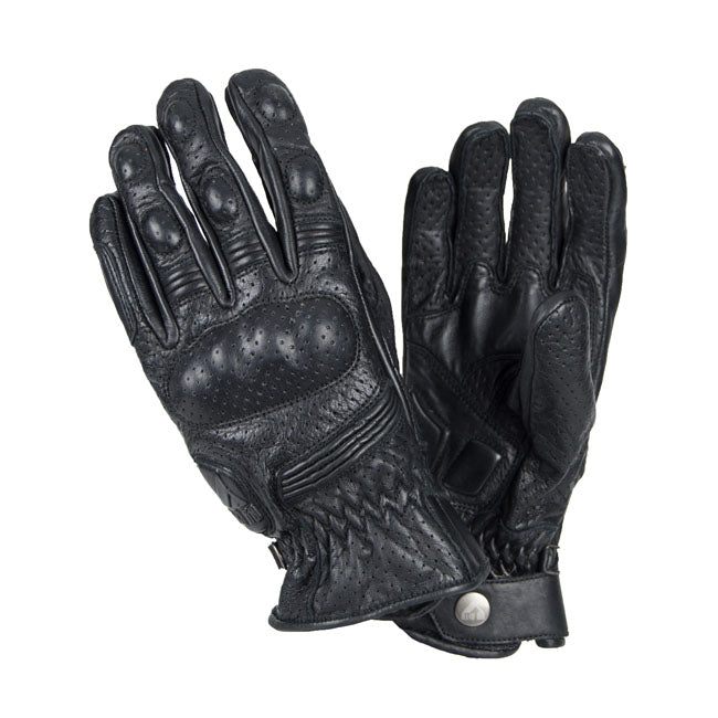 ByCity Retro Gloves Black  - FREE UK Shipping, FREE 365 Day Returns | Moto Central