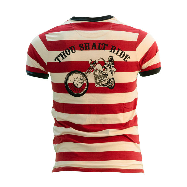 13 And A Half Magazine TSR Ringer T-Shirt Red / White - FREE UK Shipping, FREE 365 Day Returns | Moto Central