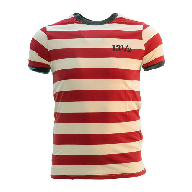 13 And A Half Magazine TSR Ringer T-Shirt Red / White