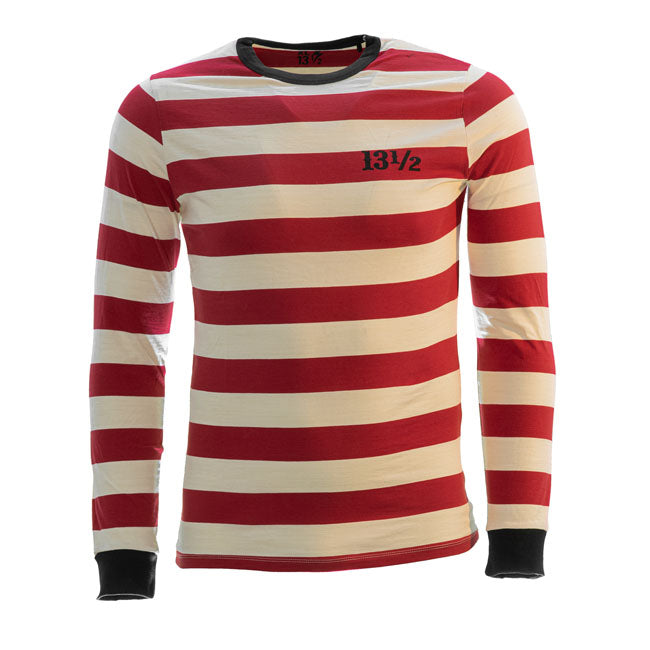 13 And A Half Magazine TSR Long Sleeves T-Shirt Red / White