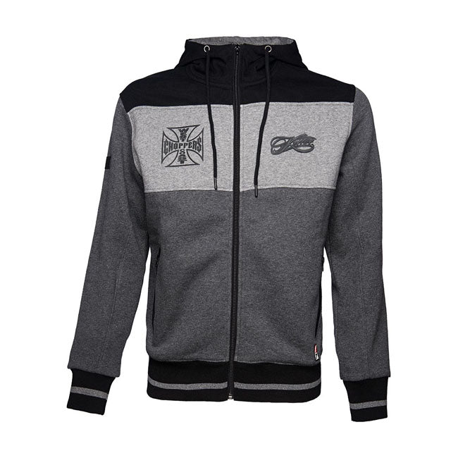 West Coast Choppers Kimi Script Logo Jacket Grey / Black - FREE UK Shipping, FREE 365 Day Returns | Moto Central