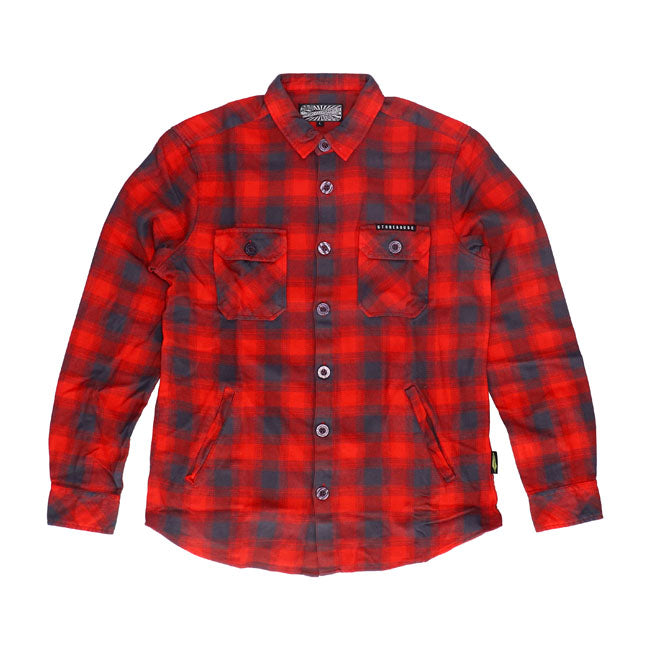 Motorcycle Storehouse Worker Flanel Shirt Red / Grey