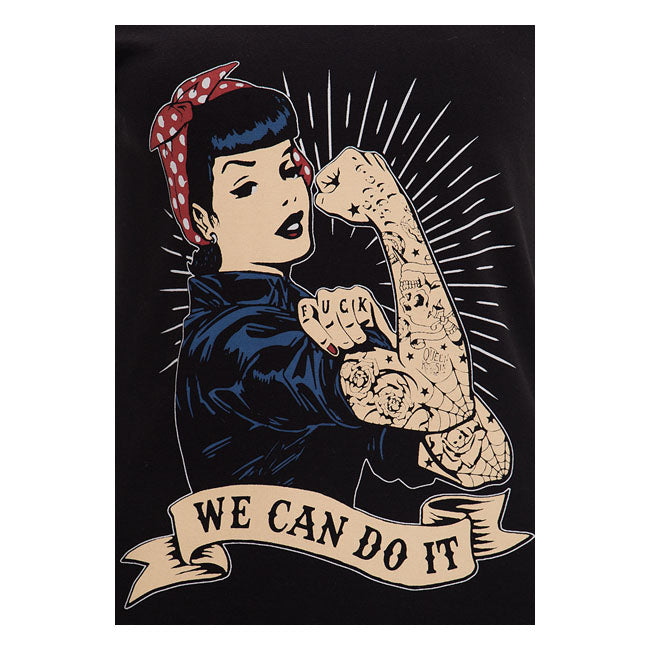 King Kerosin Queen Kerosin We Can Do It Ladies T-Shirt Black