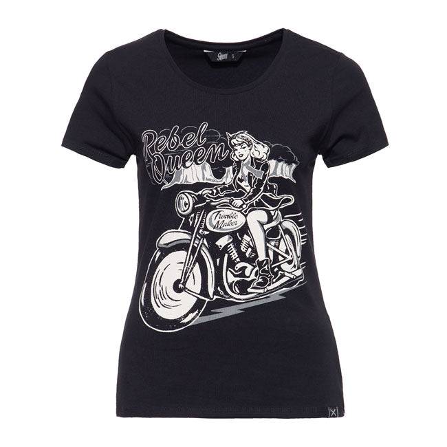 King Kerosin Queen Kerosin Rebel Queen Ladies T-Shirt Black