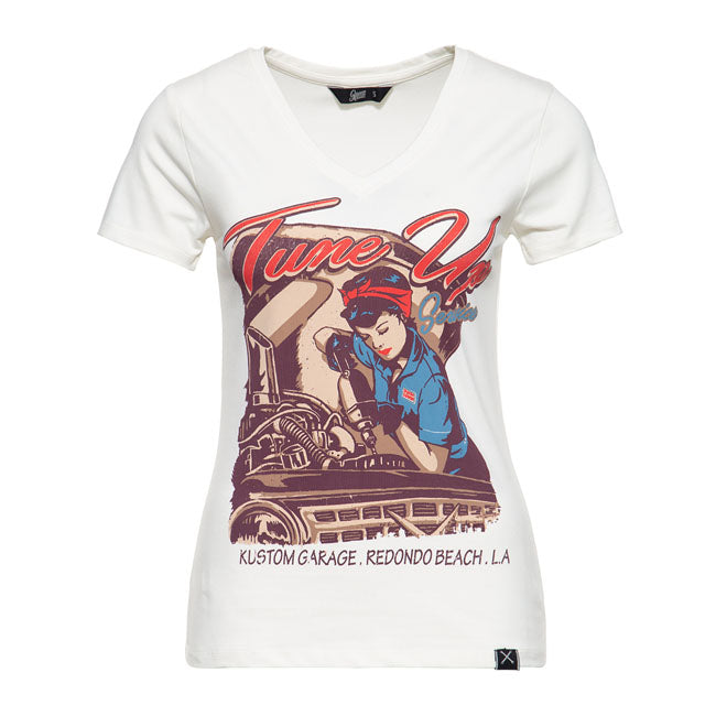 King Kerosin Queen Kerosin Tune Up Ladies T-Shirt Off White