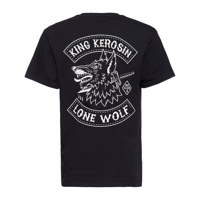 King Kerosin Lone Wolf T-Shirt Black - FREE UK Shipping, FREE 365 Day Returns | Moto Central