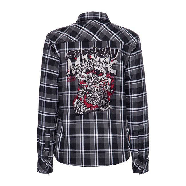 King Kerosin Chopper Monster Checkered Shirt Black / Grey / White - FREE UK Shipping, FREE 365 Day Returns | Moto Central