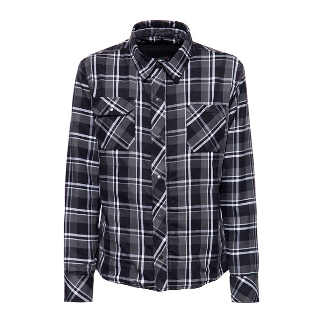 King Kerosin Chopper Monster Checkered Shirt Black / Grey / White - FREE UK Shipping, FREE 365 Day Returns | Moto Central