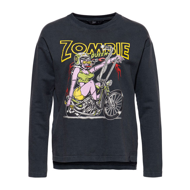 King Kerosin Queen Kerosin Zombie Queen Ladies Sweatshirt Black