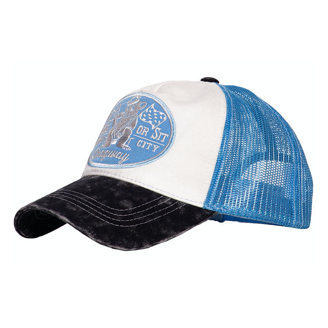 King Kerosin Ride Or Sit Trucker Cap Blue / White / Black