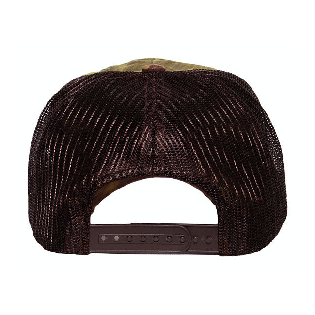 King Kerosin Pegasus Trucker Cap Green / Brown - FREE UK Shipping, FREE 365 Day Returns | Moto Central