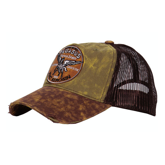 King Kerosin Pegasus Trucker Cap Green / Brown