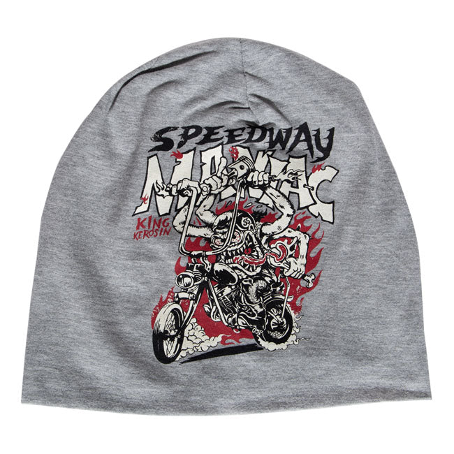 King Kerosin Speedway Maniac Beanie Grey  - FREE UK Delivery - Moto Central