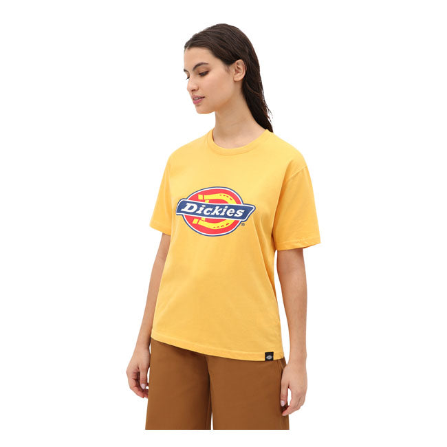 Dickies Icon Logo Ladies T-Shirt Apricot - FREE UK Shipping, FREE 365 Day Returns | Moto Central