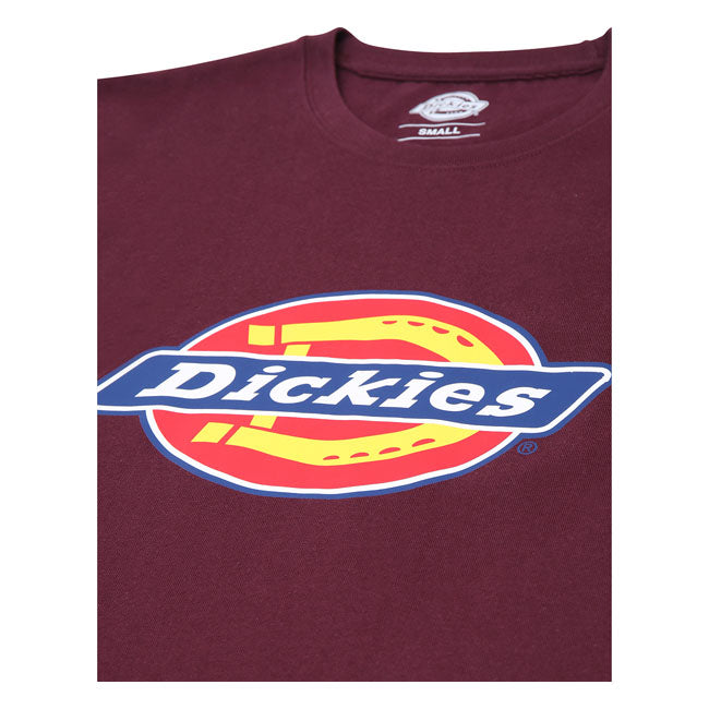 Dickies Icon Logo Ladies T-Shirt Maroon - FREE UK Shipping, FREE 365 Day Returns | Moto Central