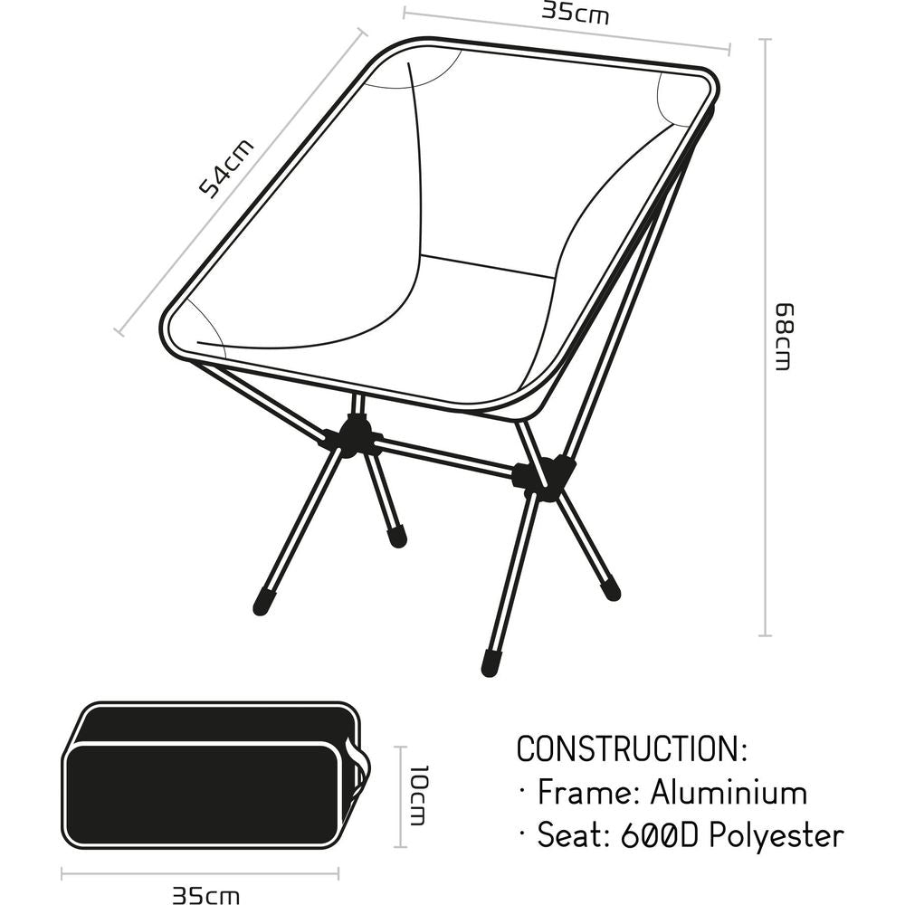 Oxford Camping Chair Black