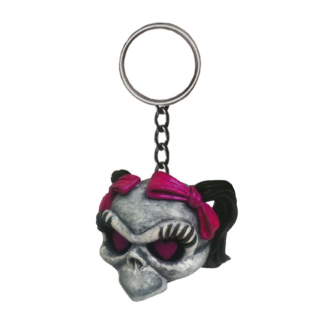 Lethal Threat Girl Skull Key Chain