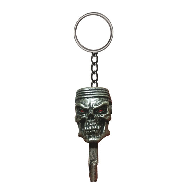 Lethal Threat Piston Skull Key Chain