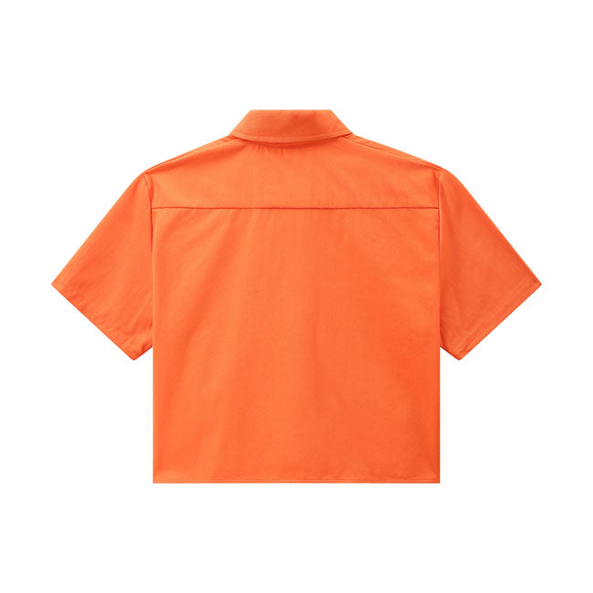 Dickies Silver Grove Ladies Shirt Bright Orange - FREE UK Shipping, FREE 365 Day Returns | Moto Central