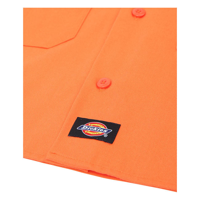 Dickies Silver Grove Ladies Shirt Bright Orange - FREE UK Shipping, FREE 365 Day Returns | Moto Central