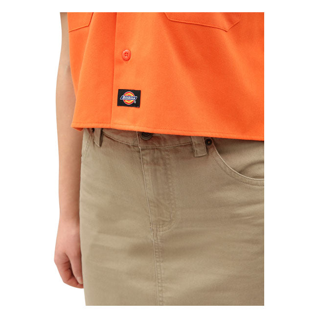 Dickies Silver Grove Ladies Shirt Bright Orange - FREE UK Shipping, FREE 365 Day Returns | Moto Central