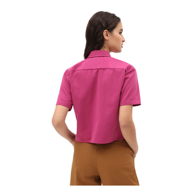 Dickies Silver Grove Ladies Shirt Pink Berry - FREE UK Shipping, FREE 365 Day Returns | Moto Central