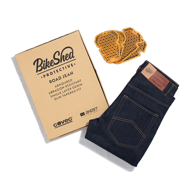 Bike Shed BSMC Protective Road Jeans Indigo Denim - FREE UK Shipping, FREE 365 Day Returns | Moto Central