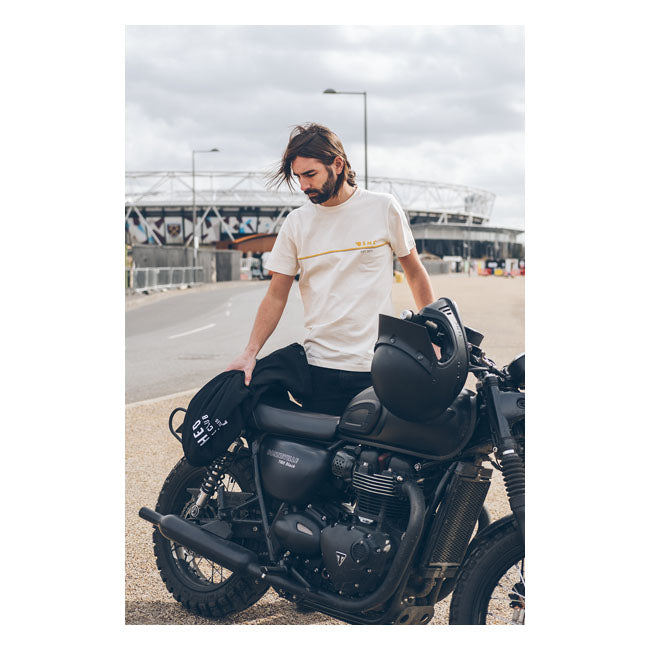 Bike Shed BSMC Wingline T-Shirt ECRU - FREE UK Shipping, FREE 365 Day Returns | Moto Central