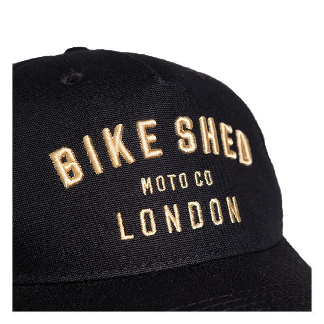 Bike Shed BSMC London Co. Cap Black / Gold - FREE UK Shipping, FREE 365 Day Returns | Moto Central