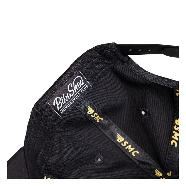 Bike Shed BSMC London Co. Cap Black / Gold - FREE UK Shipping, FREE 365 Day Returns | Moto Central