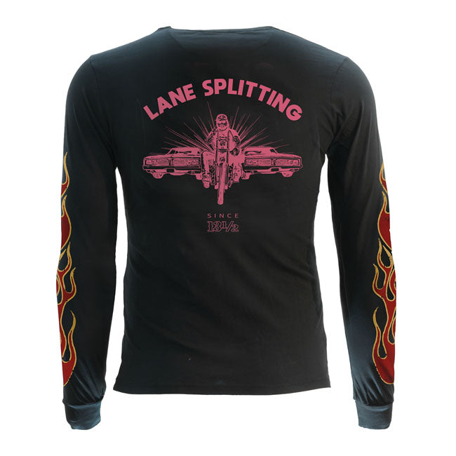 13 And A Half Magazine Ride Like The Wind Long Sleeves T-Shirt Black - FREE UK Shipping, FREE 365 Day Returns | Moto Central