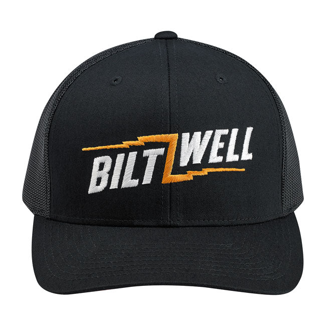 Biltwell Bolts 2 Snapback Cap Black / White / Orange - FREE UK Shipping, FREE 365 Day Returns | Moto Central