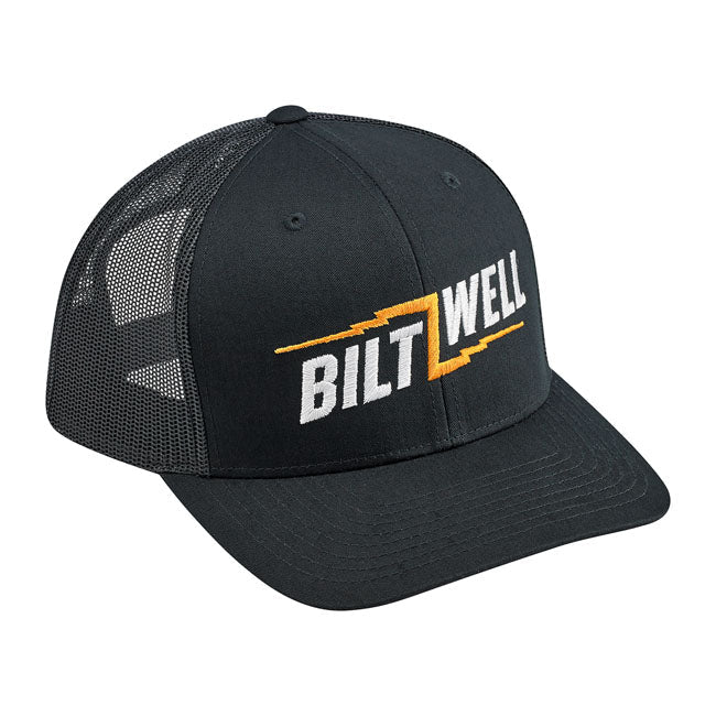 Biltwell Bolts 2 Snapback Cap Black / White / Orange - FREE UK Shipping, FREE 365 Day Returns | Moto Central