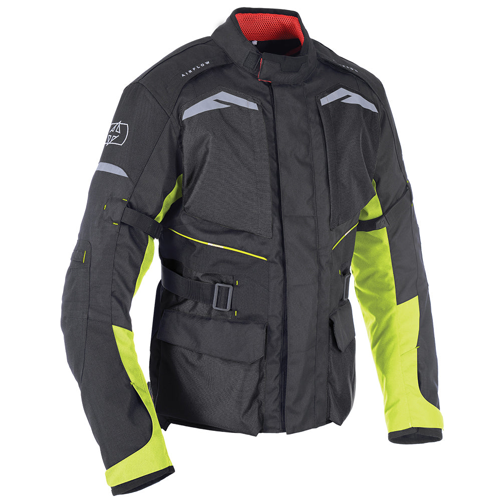 Oxford Quebec 1.0 Textile Jacket Black / Fluo Yellow