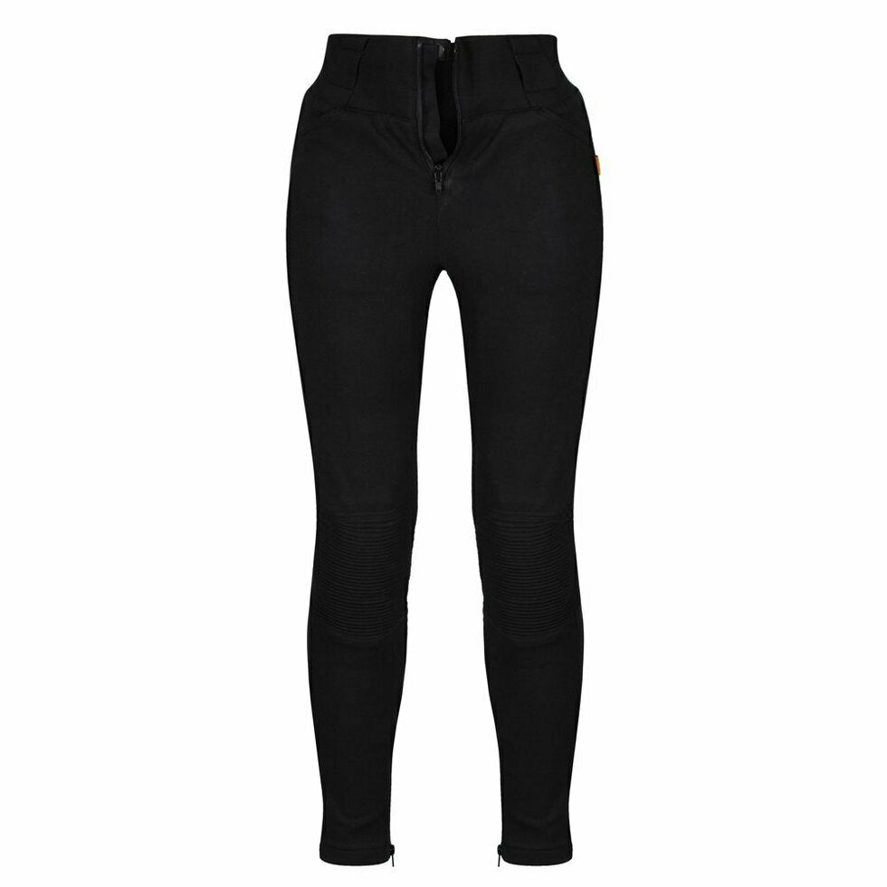 MotoGirl Ladies Zip Leggings Black