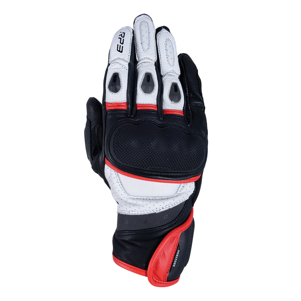 Oxford RP-3 2.0 Sports Short Leather Gloves Black / White / Red