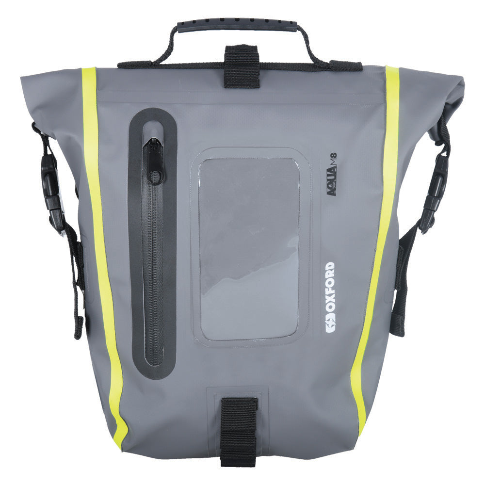 Oxford Aqua M8 Tank Bag Black / Grey / Fluo Yellow - 8 Litres