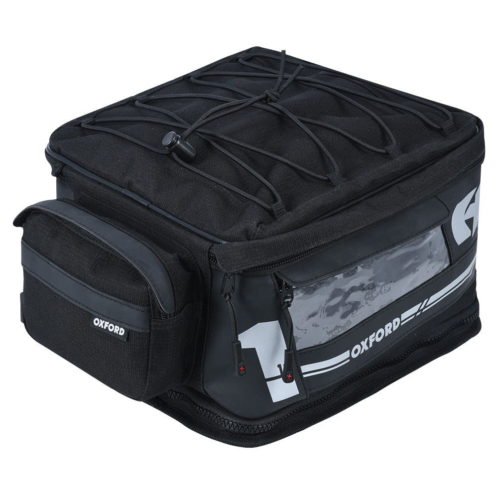 Oxford F1 Small Tail Bag With Zip Base Black - 18 Litres