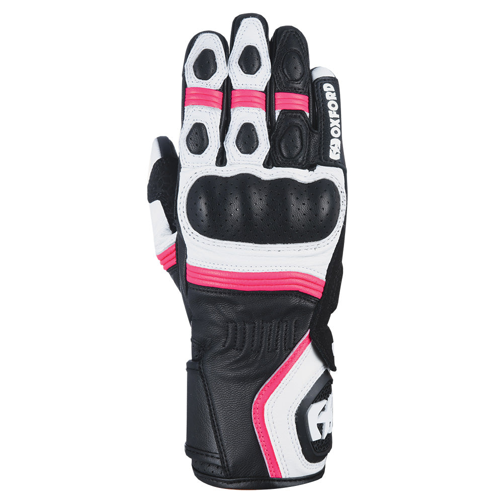 Oxford RP-5 2.0 Ladies Leather Gloves White / Black / Pink