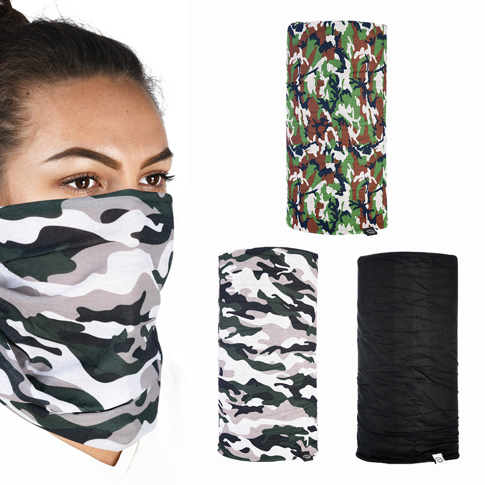 Oxford Comfy Head & Neckwear Camo - Pack Of 3