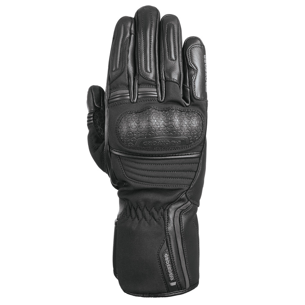 Oxford Hexham Waterproof Leather Gloves Tech Black