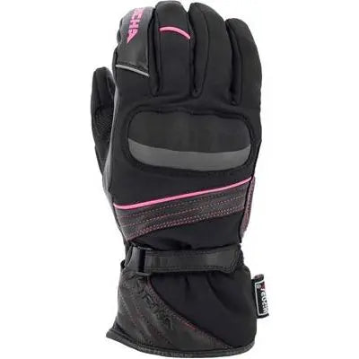 Richa Ella Ladies Waterproof Textile Gloves Black / Pink  from Moto Central - Motorcycle Clothing