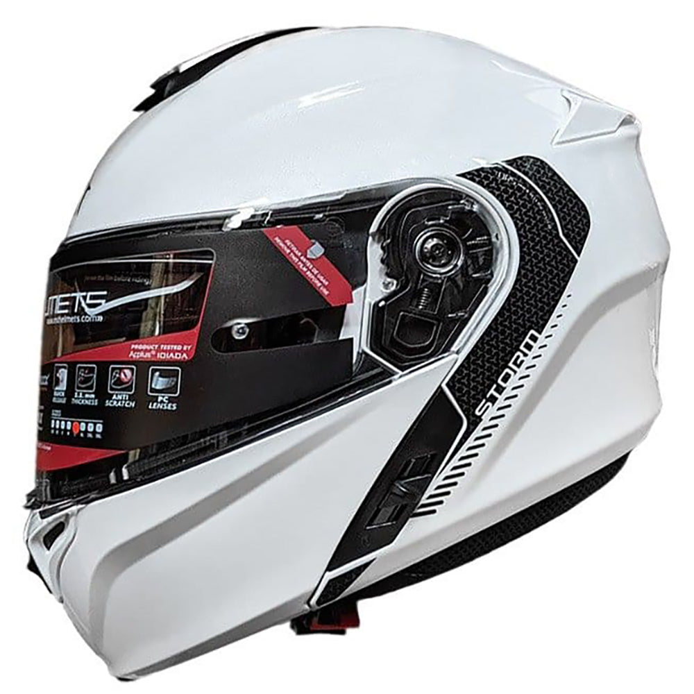 MT Storm Solid Flip-Up Helmet Pearl White