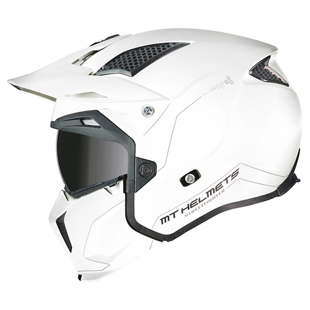 MT Streetfighter Adventure Helmet Pearl White