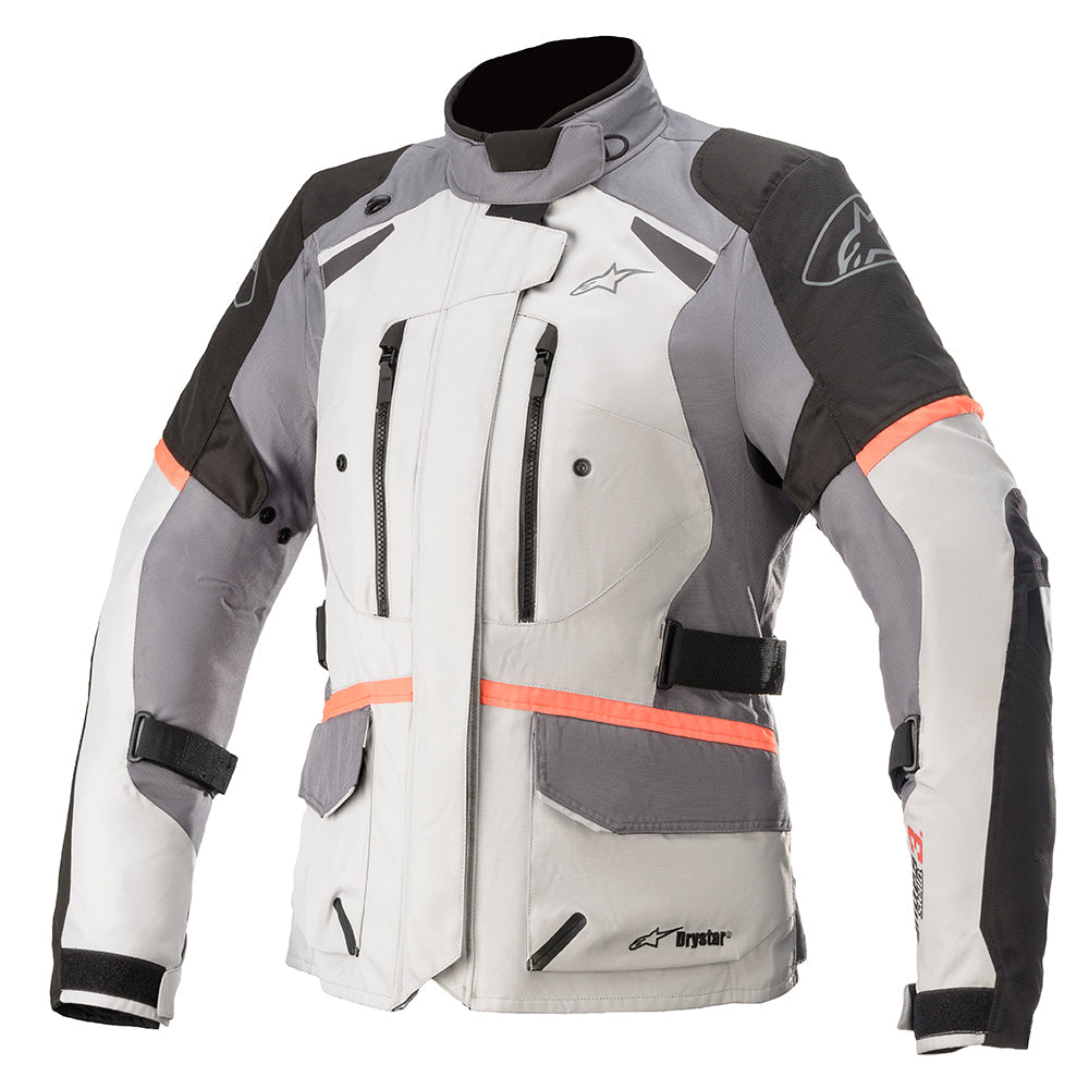 Alpinestars Stella Andes V3 Drystar Ladies Jacket Ice Grey / Dark Grey / Black / Coral