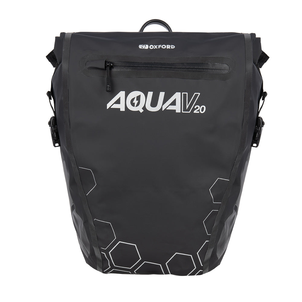 Oxford Aqua V20 Single QR Pannier Bag Black - 20 Litres