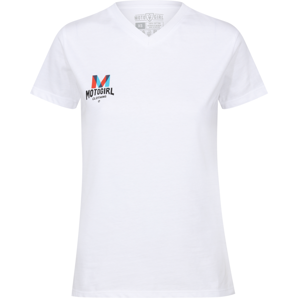 MotoGirl Clothing Logo Ladies T-Shirt White